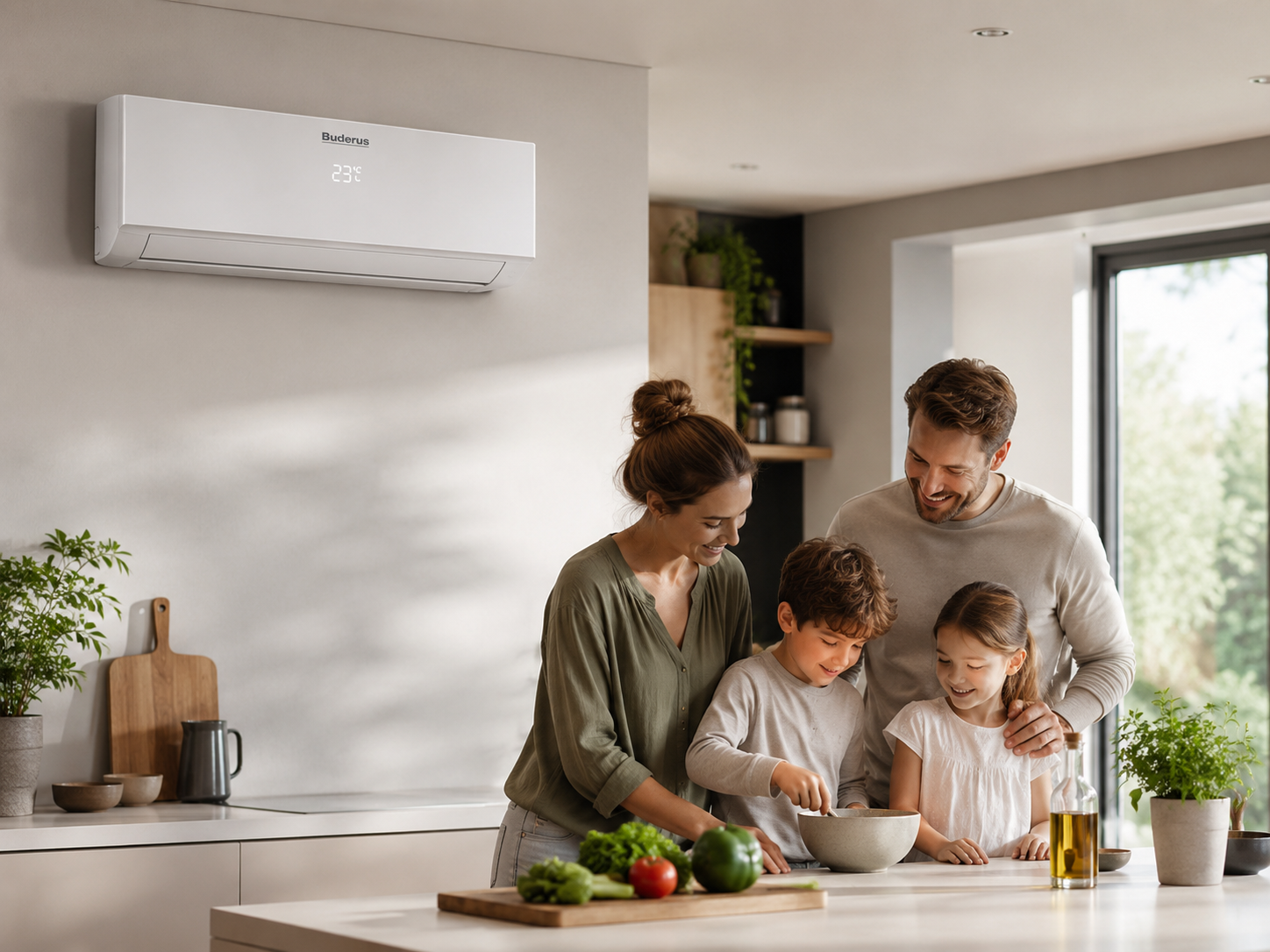 Buderus Klimaanlage Installation Wohnraum